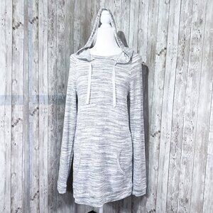 Ink Love and Peace Long Sleeve Maternity Sweatshirt | Heathered White | Medium